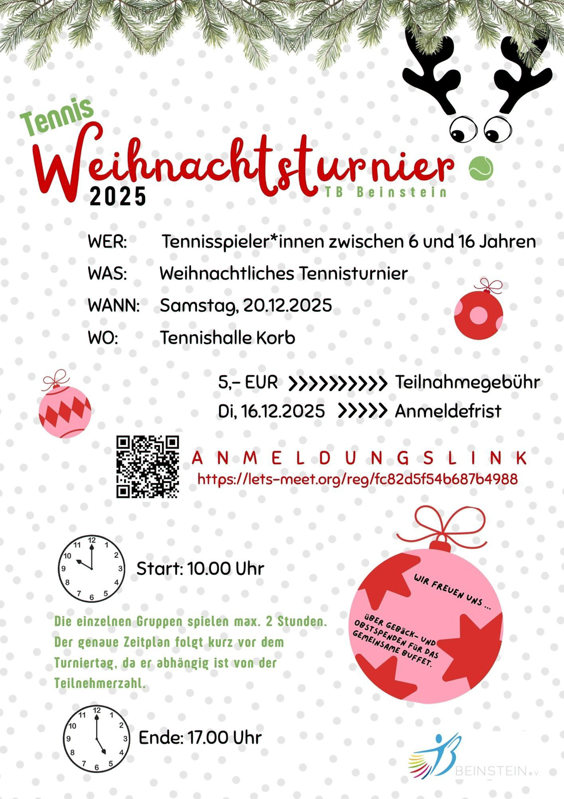 Einladung zum Weihnachtsturnier 2025
